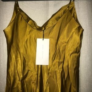 Zara Golden Yellow Silk Dress